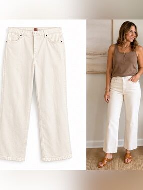 Smith’s Women’s White Bootcut Leg Stretch Jeans Size 8 Mid Rise